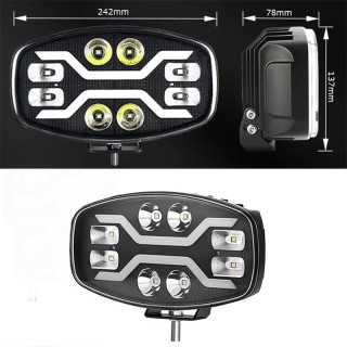 LED фар универсален с габарит, мигач, къси и дълги светлини